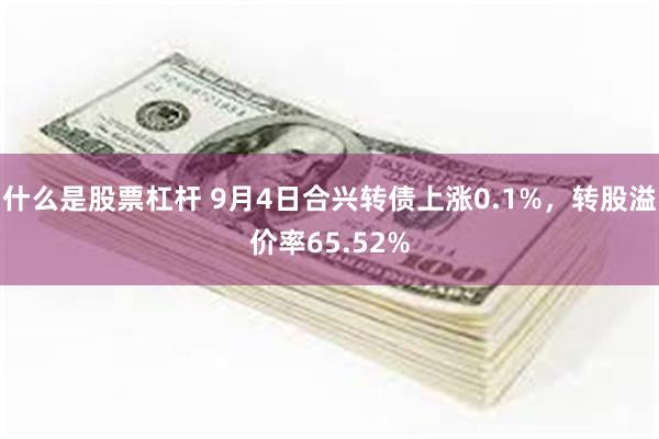 什么是股票杠杆 9月4日合兴转债上涨0.1%，转股溢价率65.52%