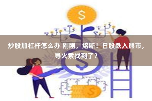 炒股加杠杆怎么办 刚刚，熔断！日股跌入熊市，导火索找到了？