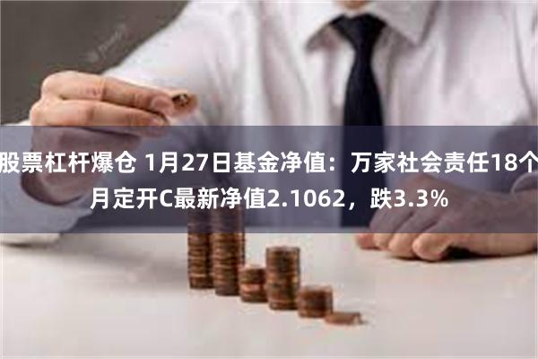 股票杠杆爆仓 1月27日基金净值：万家社会责任18个月定开C最新净值2.1062，跌3.3%